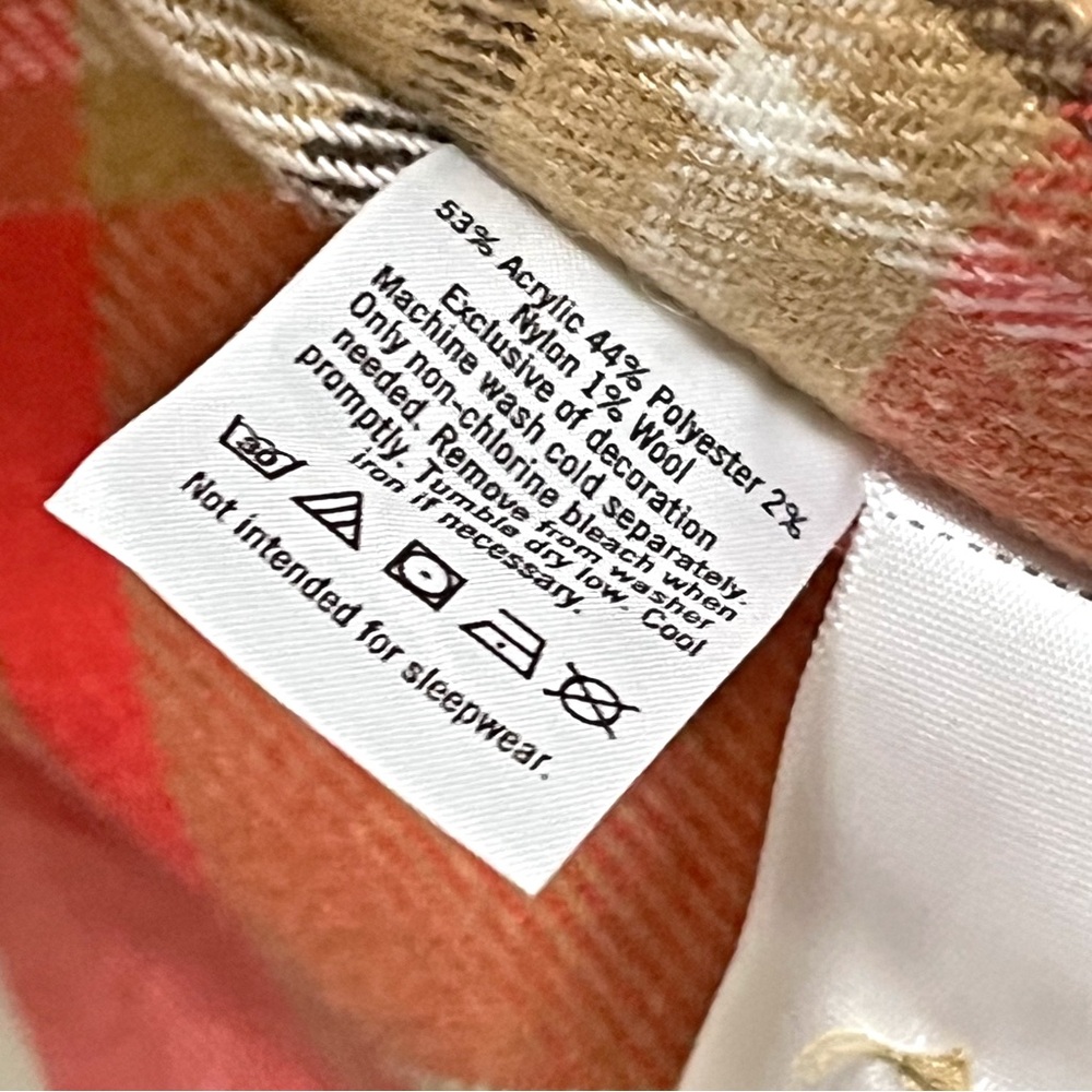 Janie & Jack Girls Tartan Pink Brown Tan Plaid Button Front Cape - Picture 5 of 8